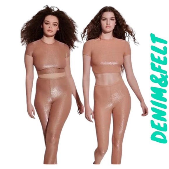 SKIMS Shimmer Leggings/Pants | Color: Umber | NEW/NWT!!🤎🤎 - Picture 3 of 12